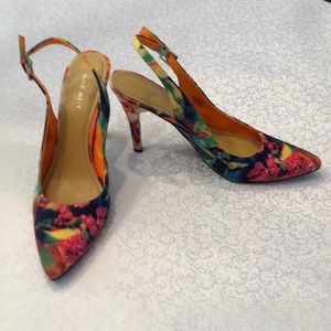 Multi color fabric worn once